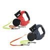 LED Automatic Retractable Dog Leash with Waste Bag Dispenser